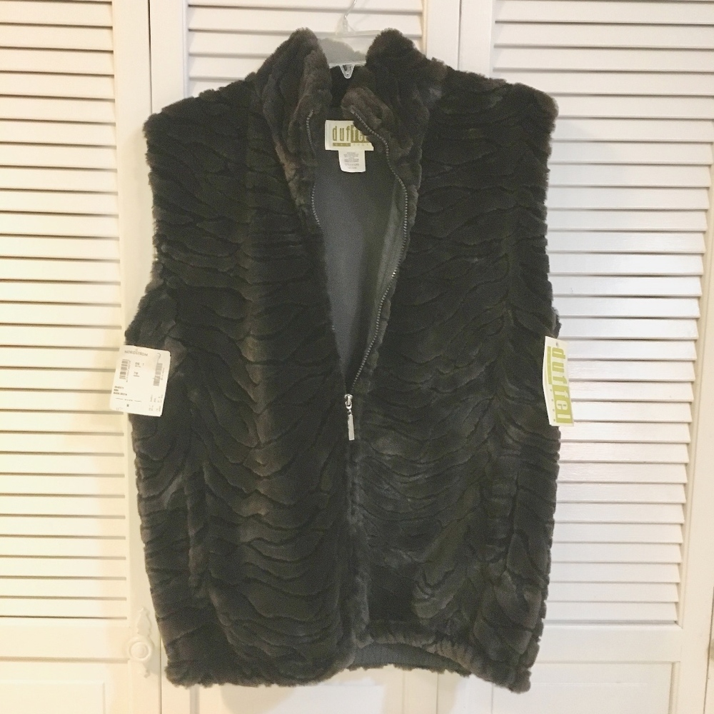Vest Women Duffel Medium faux fur Nordstrom Tags cozy zipper